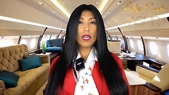 Experience The Sensual Journey Of A Busty Latina Flight Attendant In This Asmr Erotic Video