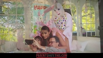 A Teenage Girl Engages In Roleplay With Her Uncle, Who Is Dressed As The Easter Bunny, Resulting In A Steamy Encounter