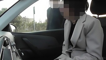 Exhibitionist Wife Gets Watched And Masturbated By Voyeur In Public Parking Lot