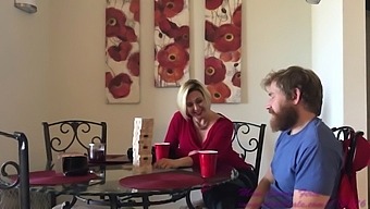 Mature Blonde And Step-Nephew Celebrate Christmas - Mom'S Needs Come First