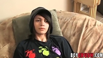 Young And Attractive Gay Man Masturbates And Ejaculates During A Sexual Interview