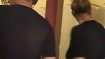 Mature Woman And Young Man Share A Bath