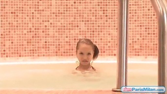 Paris Milan, A Young Beauty, Indulges In A Bikini And Jacuzzi For Your Pleasure
