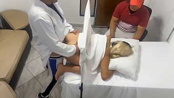 Doctor'S Visit Turns Into A Steamy Ntr Threesome With A Husband Who Can'T Keep Up