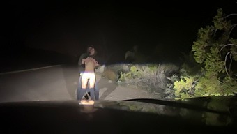 Public Pleasure: Roughly Pounding Her Wet Pussy On The Open Road