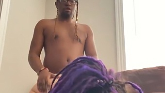 Purple-Haired Man Receives Intense Penetration From Rough Sex Session