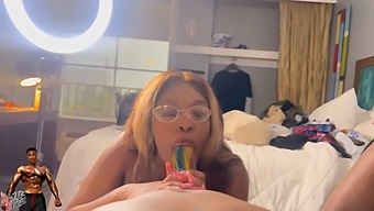 Two Ebony Beauties Compete In A Mouth-Watering Dick Sucking Contest With Their Significant Others As Judges