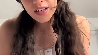 Beautiful Stepsister Quinn Finite Has Natural Big Boobs And She Uses Your Dick To Get Two Solo Orgasms While She Is On Bed Rest.